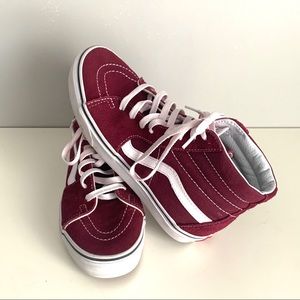 ✰ Barely Worn ✰ Maroon High Top Vans ✰